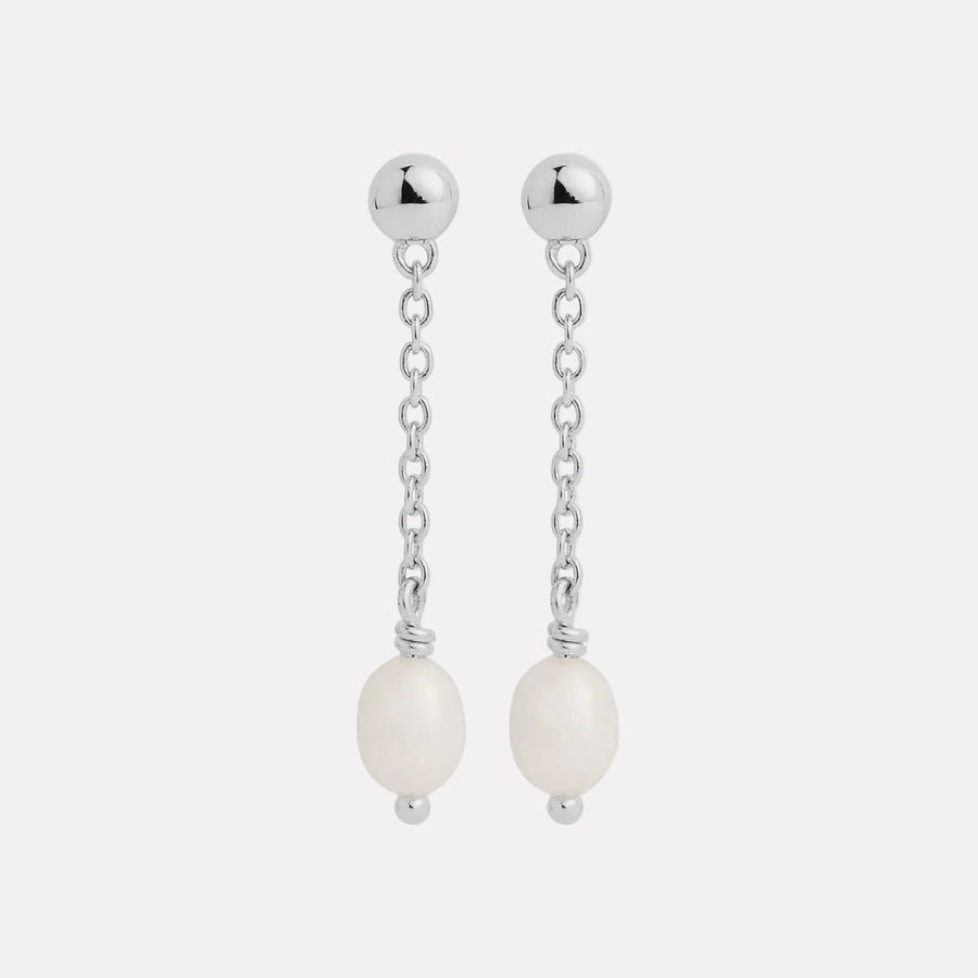 Tidal Whisper Single Pearl Earrings